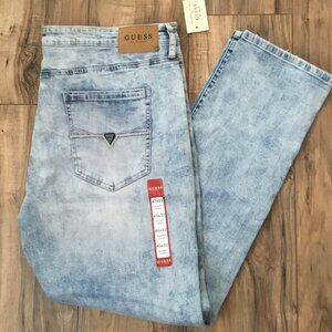 GUESS Modern Skinny Avalon Fit Men's Jeans Denim Pre Washed Stretchy Blue 40X32